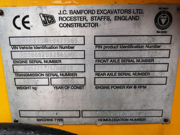 JCB 3CX 2000